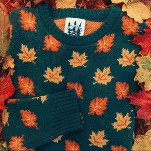 Kiel James Patrick Big Cozy Leaf Sweater XXL 2XL